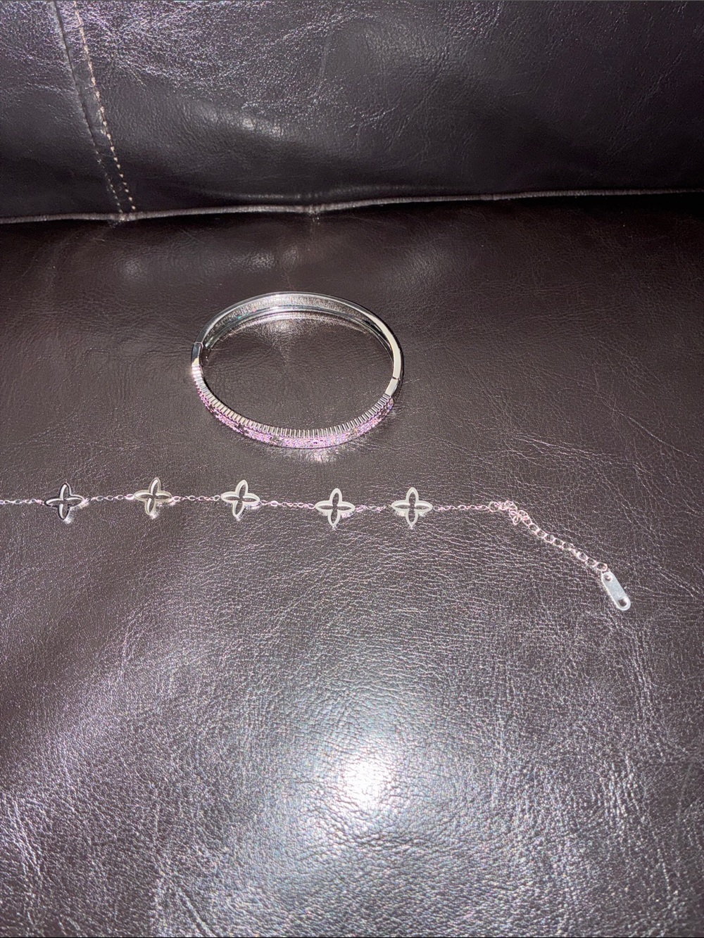 Women's  Crystal Accent Silver-Tone Bracelet Duo